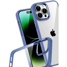 Renklime Newface Apple iPhone 15 Pro Max Razer Lensli Silikon - Lacivert