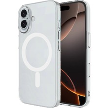 Renklime Newface iPhone 16 Plus Kılıf Magneticsafe Şeffaf Silikon - Şeffaf