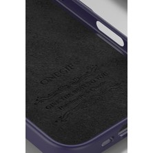 Renklime Onegif iPhone 16 Pro Bright Simli Kapak - Derin Mor