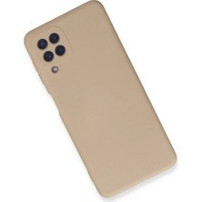 Renklime Newface Samsung Galaxy A22 Kılıf Nano Içi Kadife Silikon - Pudra