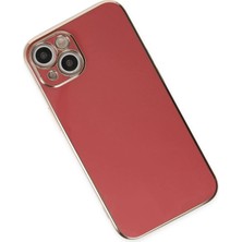 Renklime Newface iPhone 14 Kılıf Volet Silikon - Kırmızı