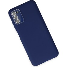 Renklime Newface Samsung Galaxy A03S Kılıf Lansman Glass Kapak - Sky Blue