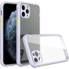 Renklime Newface iPhone 11 Pro Max Kılıf Miami Şeffaf Silikon - Lila