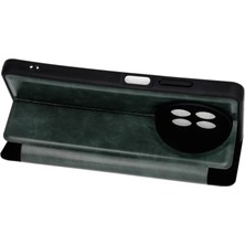 Renklime Newface Realme 12 5g Kılıf Flip Cover - Koyu Yeşil