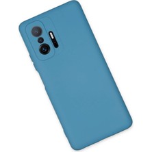 Renklime Newface Xiaomi Mi 11T Pro Kılıf Nano Içi Kadife Silikon - Mavi