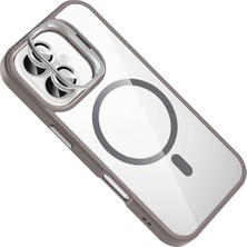 Renklime Joko Apple iPhone 16 Plus Remim Lensli Magsafe Standlı Kapak - Titan Gri