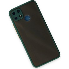 Renklime Newface Realme C25 Kılıf Montreal Silikon Kapak - Yeşil