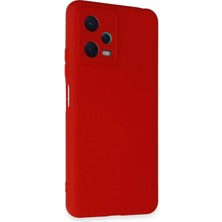 Renklime Newface Xiaomi Redmi Note 12 5g Kılıf Nano Içi Kadife Silikon - Kırmızı