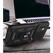 Renklime Newface Infinix Hot 40 Pro Kılıf Pars Lens Yüzüklü Silikon - Kırmızı