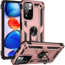 Renklime Newface Xiaomi Redmi Note 11 Pro Plus 5g Kılıf Sofya Yüzüklü Silikon Kapak - Rose