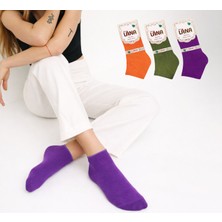 Kral Socks Kadın Bambu Patik Çorap (3 Adet) Görünmez Dikişsiz Parfümlü Kısa Yazlık Kadın Çorabı