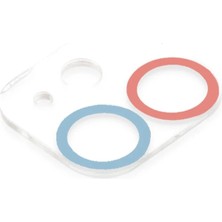 Renklime Newface iPhone 11 Renkli Kamera Lens Koruma Cam - Pembe-Mavi