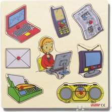 Ekoplay İletişim Araçları Ahşap Yapboz (30 x 30 cm)