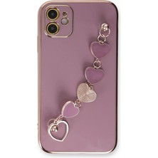 Renklime Newface iPhone 12 Kılıf Esila Silikon - Mor