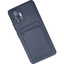 Renklime Newface Xiaomi Redmi Note 10 Pro Kılıf Kelvin Kartvizitli Silikon - Lacivert
