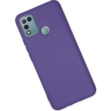 Renklime Newface Infinix Hot 10 Play Kılıf Nano Içi Kadife Silikon - Mor