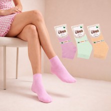 Kral Socks Kadın Bambu Patik (3 Adet) Görünmez Dikişsiz Parfümlü Kısa Yazlık Kadın Çorabı