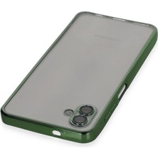 Renklime Newface Samsung Galaxy A04 Kılıf Razer Lensli Silikon - Yeşil