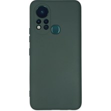 Renklime Newface Infinix Hot 11S Kılıf Nano Içi Kadife Silikon - Koyu Yeşil