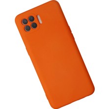 Renklime Newface Oppo Reno 4 Lite Kılıf Nano Içi Kadife Silikon - Turuncu