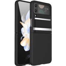Renklime Newface Samsung Galaxy Z Flip 3 Kılıf Belt Flip Kapak - Siyah