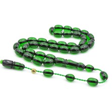 Murty99 Enes Abdo Imzalı Kapsül Kesim Yeşil Sıkma Kehribar Tesbih