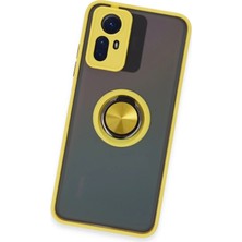 Renklime Newface Xiaomi Redmi Note 12S Kılıf Montreal Yüzüklü Silikon Kapak - Sarı