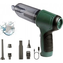 Kenko Dinamic Pro Şarjlı Araç ve Ev Süpürgesi Çekme ve Üfleme Süpürgesi Araba Temizleme Seti