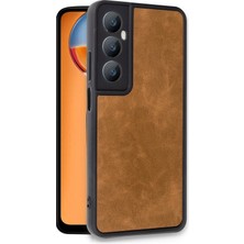 Renklime Newface Realme C65 Kılıf Aras Deri Kapak - Taba
