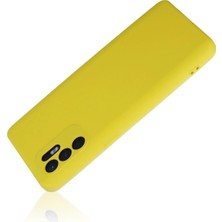 Renklime Newface Oppo Reno 6 Kılıf Nano Içi Kadife Silikon - Sarı1