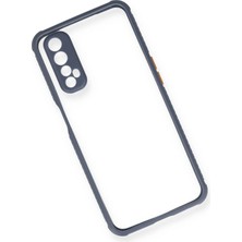 Renklime Newface Realme 7 Kılıf Miami Şeffaf Silikon - Gri