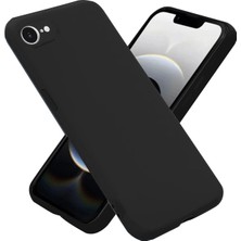 Renklime Newface iPhone 16E Kılıf Nano Içi Kadife Silikon - Siyah