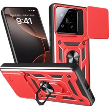 Renklime Newface Xiaomi Mi 15T Pars Lens Yüzüklü Silikon - Kırmızı