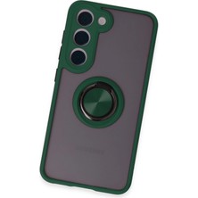 Renklime Newface Samsung Galaxy S23 Kılıf Montreal Yüzüklü Silikon Kapak - Yeşil