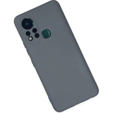 Renklime Newface Infinix Hot 11S Kılıf Nano Içi Kadife Silikon - Gri