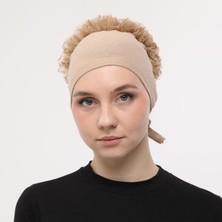 Sensu Önü Dikişli Arkadan Bağlamalı Topuz Dantelli Fırfırlı Tesettür Iç Bone