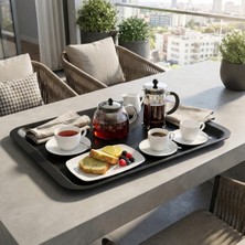 Külsan 3253.KS - Arcoform Laminated 2'li Siyah Kaymaz Dikdörtgen Tepsi Gn.1/1 - 32X53 Cm, Thermoset Melamin