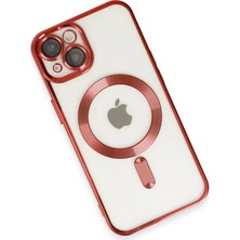 Renklime Newface iPhone 14 Kılıf Kross Magneticsafe Kapak - Kırmızı