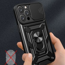 Datatek Newface iPhone 16 Pro Kılıf Pars Lens Yüzüklü Silikon - Kırmızı