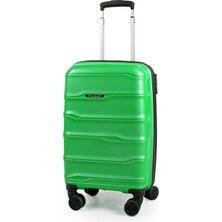 Polo&sky Azra Model Neon Yeşili Pp Polipropilen Kırılmaz Kabin Boy Valiz Bavul