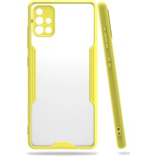 Datatek Newface Samsung Galaxy A71 Kılıf Platin Silikon - Sarı