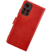 Datatek Newface Xiaomi Redmi Note 11T Kılıf Trend S Plus Kapaklı Kılıf - Kırmızı