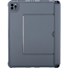 Datatek Newface T5510D iPad Pro 13 (2024) Kılıf Palermo Ledli Klavyeli Standlı Tablet Kılıfı - Siyah