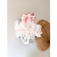 Lulu Avizem Luluavizem Patentli Pudra Elde Yıkanabilir Başlık Dantel Işlemeli Bebek Çocuk Genç Odası Aplik