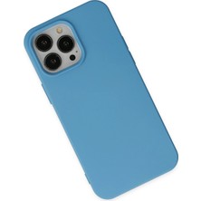 Datatek Newface iPhone 14 Pro Max Kılıf Nano Içi Kadife Silikon - Mavi