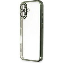 Datatek Newface iPhone 16 Plus Kılıf Razer Lensli Silikon - Yeşil