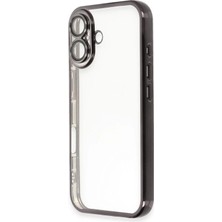 Datatek Newface iPhone 16 Kılıf Razer Lensli Silikon - Siyah