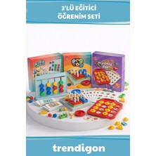 Denapcal Trendigon Montessori 3’lü Zeka Oyunu Seti – Eğitici Bebek ve Çocuk Oyuncağı