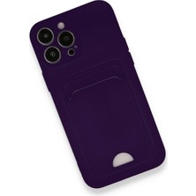 Datatek Newface iPhone 12 Pro Max Kılıf Kelvin Kartvizitli Silikon - Derin Mor