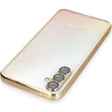 Datatek Newface Samsung Galaxy A54 5g Kılıf Razer Lensli Silikon - Gold